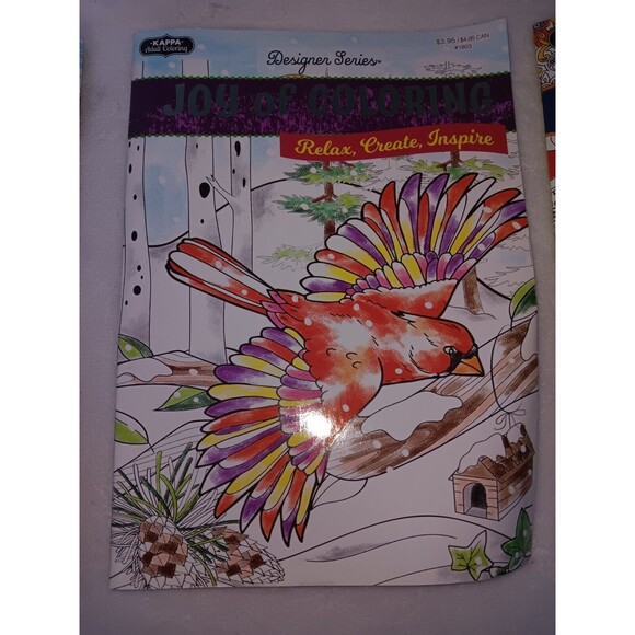 3 Pack Adult Kappa Designer Series Coloring Books - Picture 3 of 8